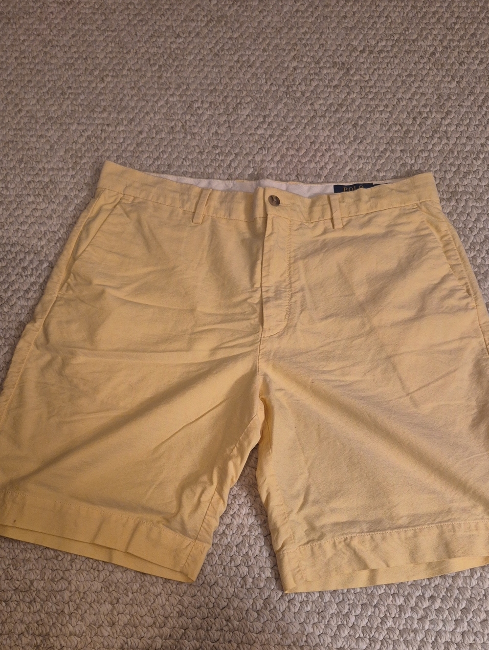Polo by Ralph Lauren Light Yellow Cotton Chino Shorts